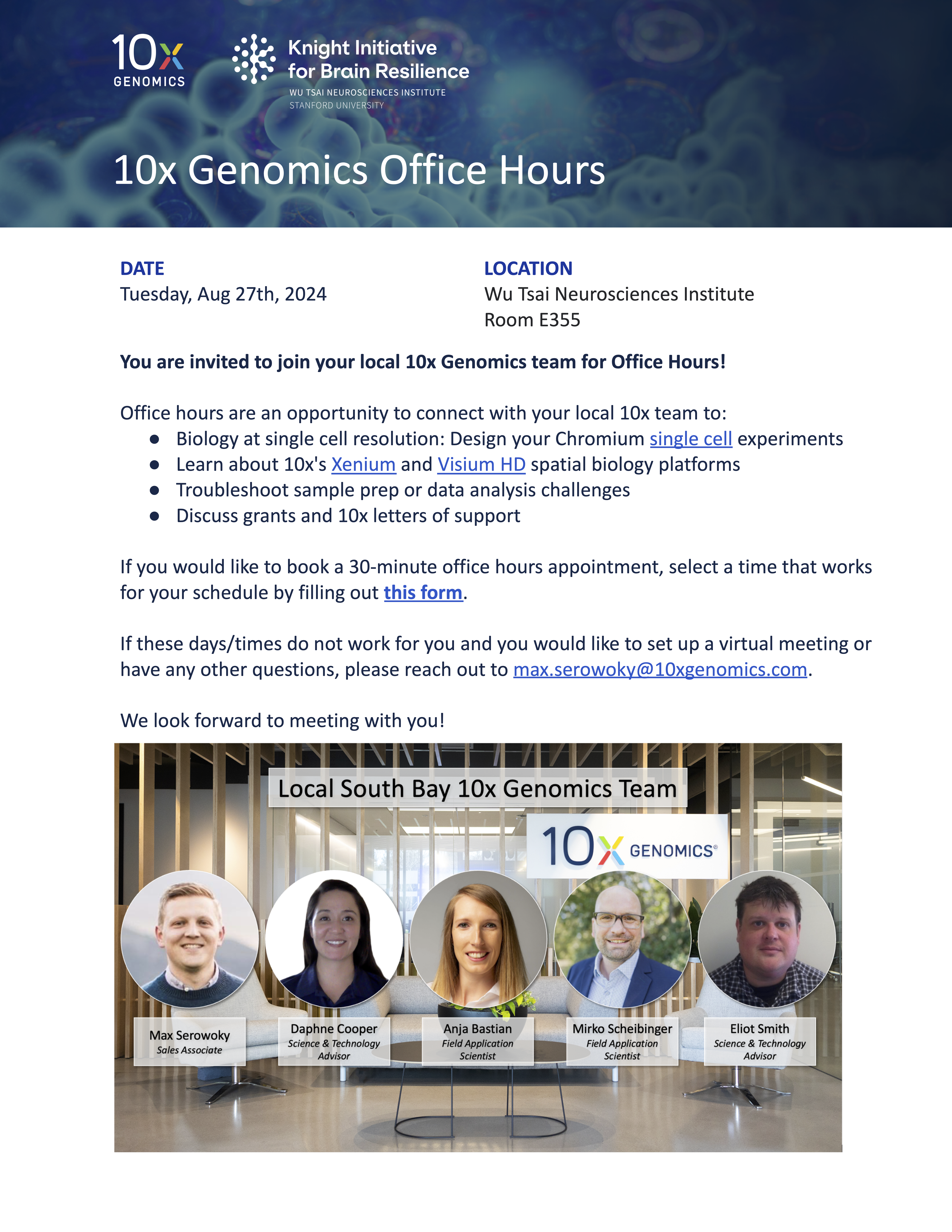 Knight Initiative&10XGenomics_OH Flier Aug27