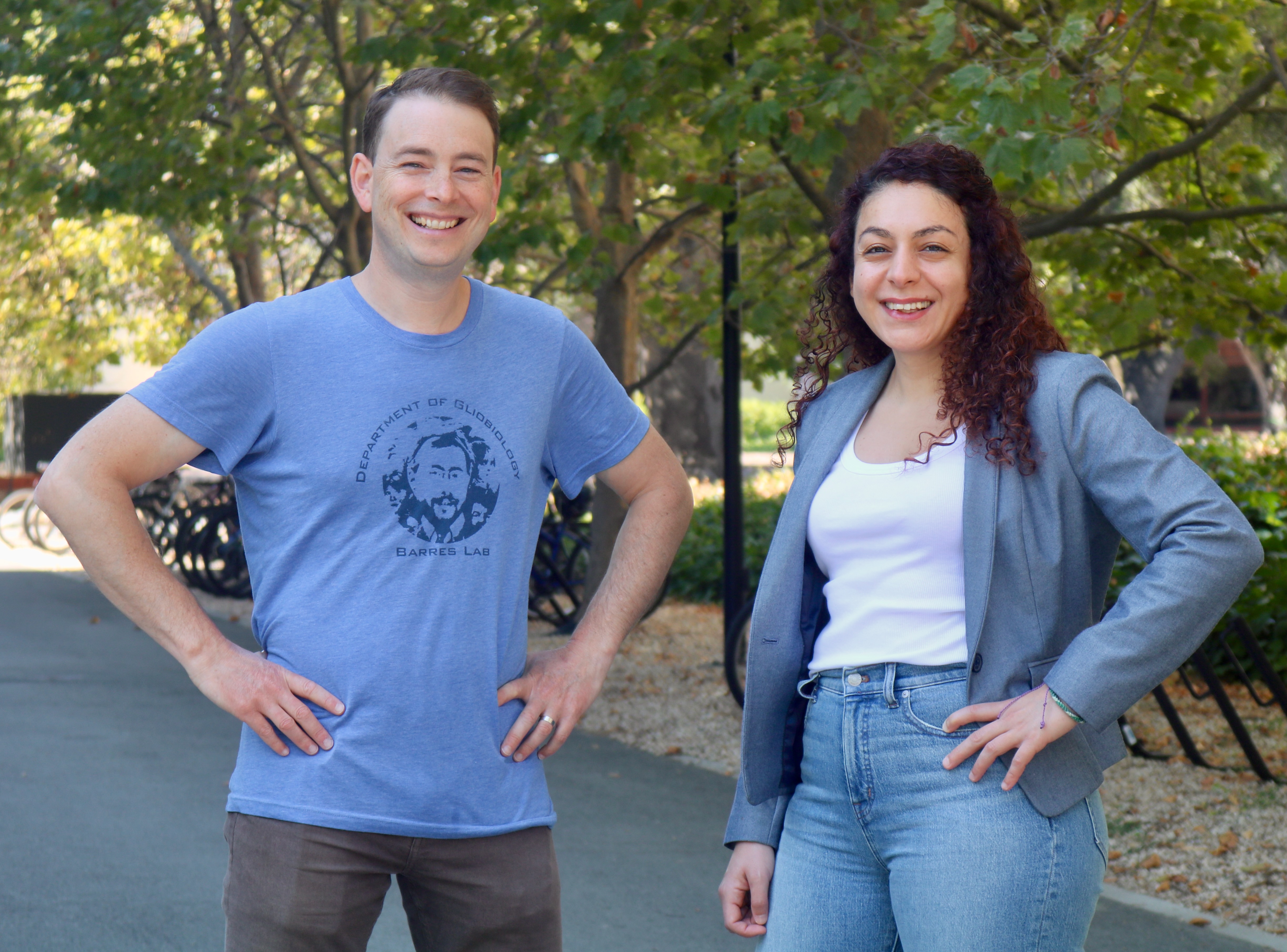 Brad Zuchero (in a Ben Barres tee shirt) and Husniye Kantarci.