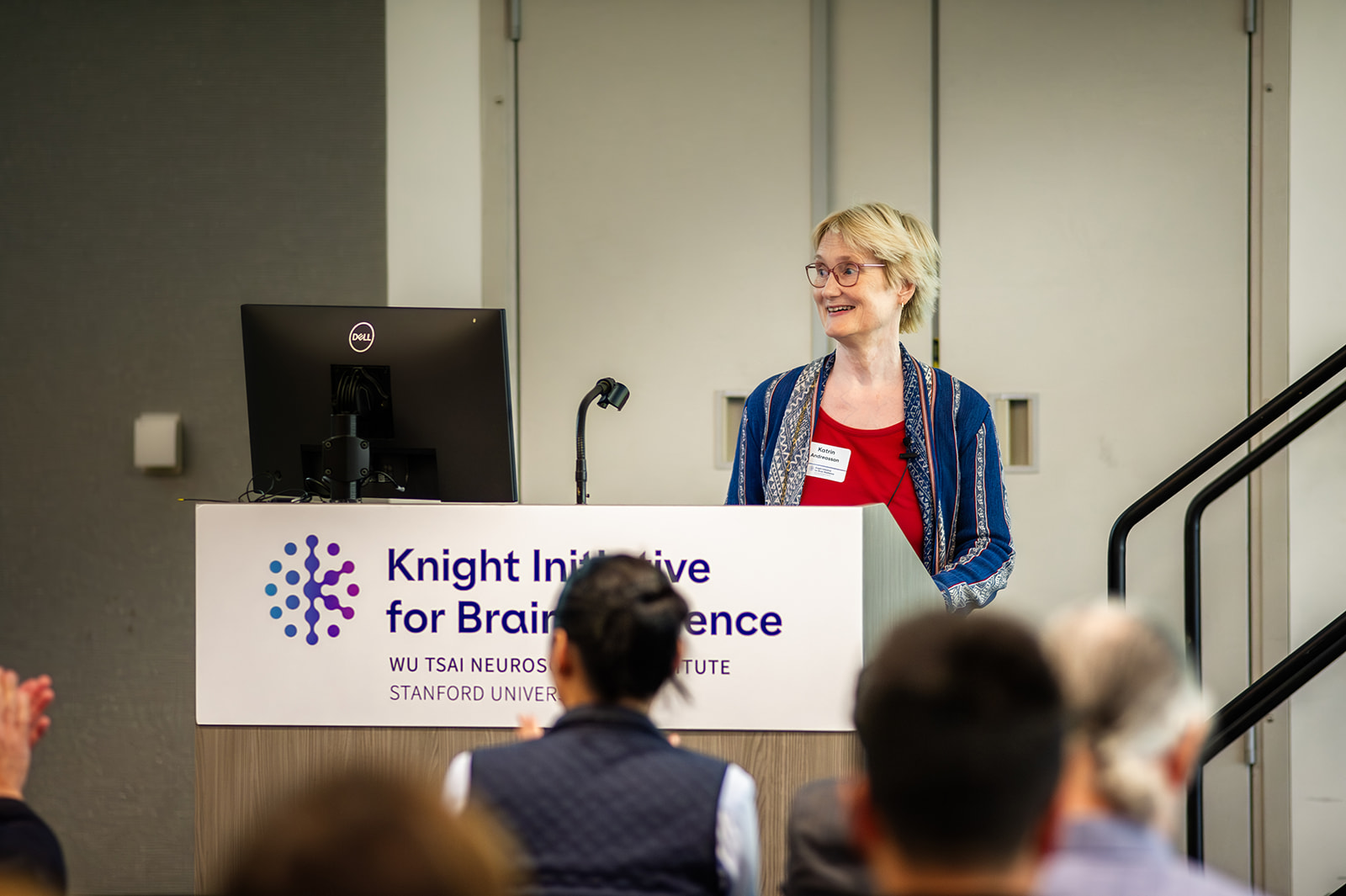 Kati Andreasson speaks at the 2026 Spring Knight Initiative Symposium. 