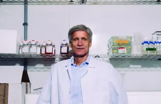 Frank Longo in his lab.