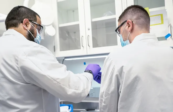 Brain Resilience lab members work on a research project on healthy brain aging