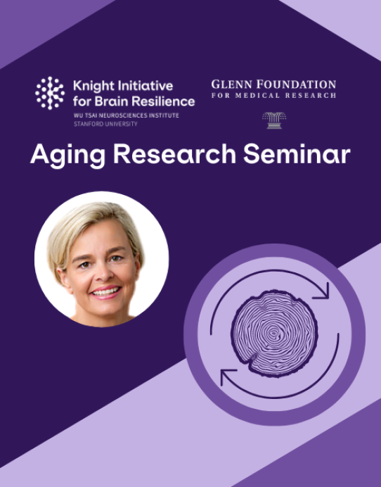 Event card highlighting speaker Ursula Jakob for the Inaugural ‘Knight/Glenn Aging & Resilience Seminar Series’ featuring Dr. Ursula Jakob